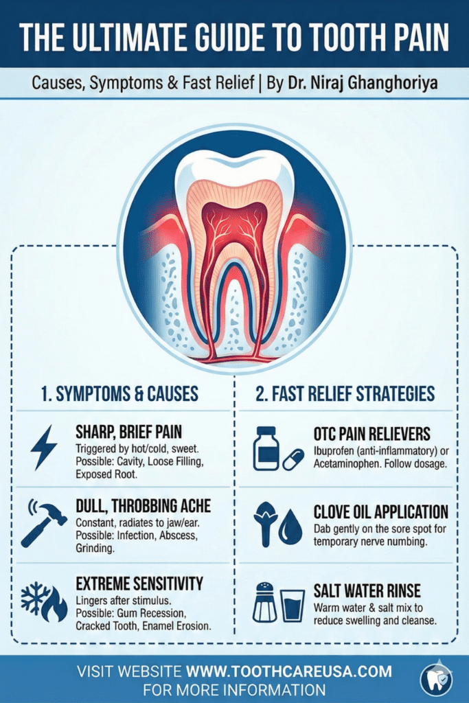 Kill Tooth Pain Nerve in 3 Seconds Permanently: Myth vs. Reality 23 Dr. Niraj Ghanghoriya’s ultimate guide on how to kill tooth pain nerve in 3 seconds permanently, featuring myths, home remedies, and professional medical treatments.
