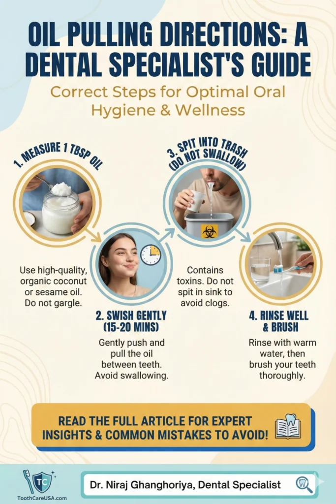 Simple direction sheet for first-time oil pullers.