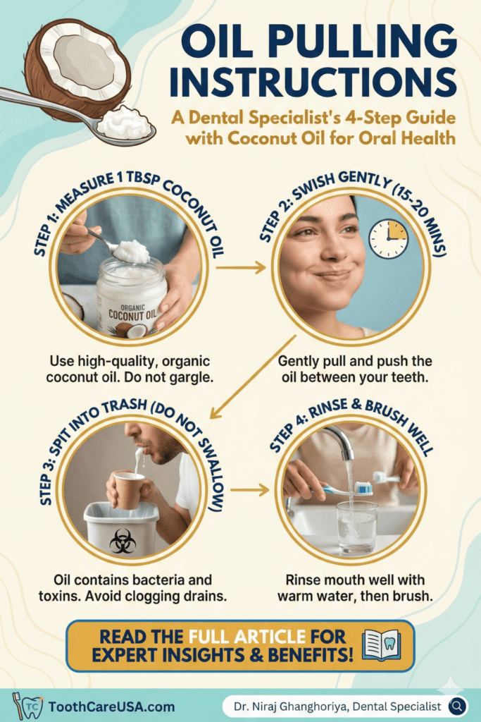 Safety infographic highlighting "Sip, Don't Gulp" and "Do Not Gargle".