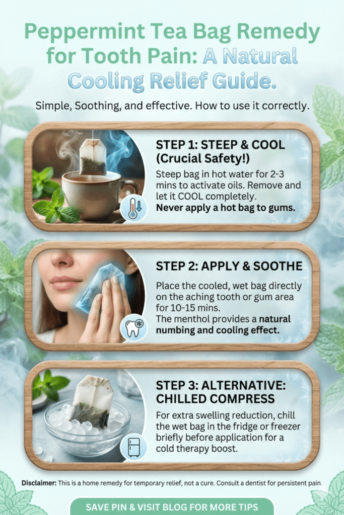 15 Proven Home Remedies for Tooth Pain That Actually Work (Dentist Approved) 7 peppermint-tea-bag-numbing-remedy